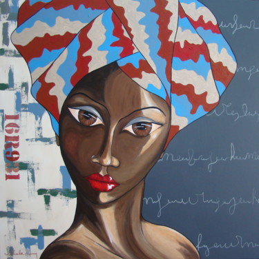 Malerei mit dem Titel "" Africa "" von Dany Verbeke, Original-Kunstwerk, Acryl
