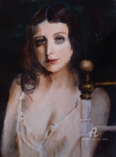 Pittura intitolato "Lili" da Dany Wattier, Opera d'arte originale, Olio