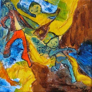 Peinture intitulée "Tous à la fête ! 1" par Dany, Œuvre d'art originale, Acrylique