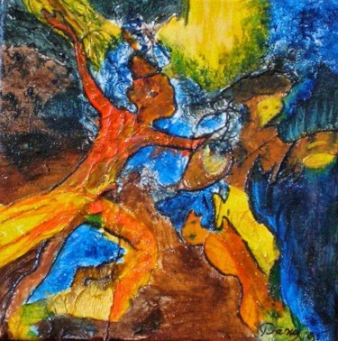 Peinture intitulée "Tous à la fête ! 2" par Dany, Œuvre d'art originale, Acrylique