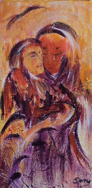 Peinture intitulée "Compassion" par Dany, Œuvre d'art originale, Acrylique