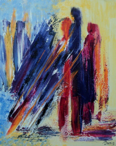 Schilderij getiteld "Disjonction" door Dany, Origineel Kunstwerk, Acryl