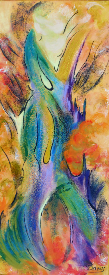 Peinture intitulée "Forêt enchantée" par Dany, Œuvre d'art originale, Acrylique