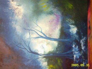 Painting titled "arbres" by Dany Bouts, Original Artwork