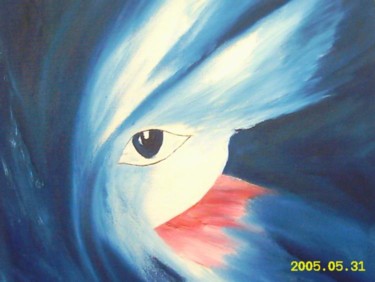 Peinture intitulée "regard d'un ange" par Dany Bouts, Œuvre d'art originale