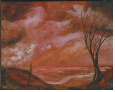 Painting titled "crèpuscule" by Dany Bouts, Original Artwork