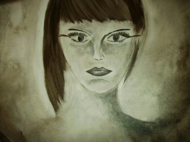 Painting titled "regard troublant" by Dany Bouts, Original Artwork