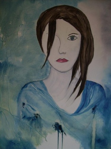 Painting titled "bleu" by Dany Bouts, Original Artwork