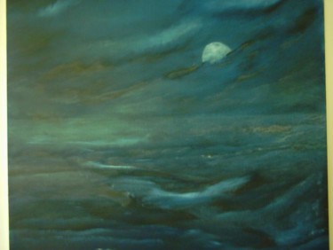 Painting titled "clair de lune" by Dany Bouts, Original Artwork