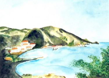 Картина под названием "PHILIPPEVILLE stora" - Dany Champeme, Подлинное произведение искусства, Акварель