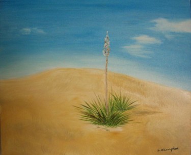 Painting titled "SOLITUDE" by Dany Champeme, Original Artwork, Oil