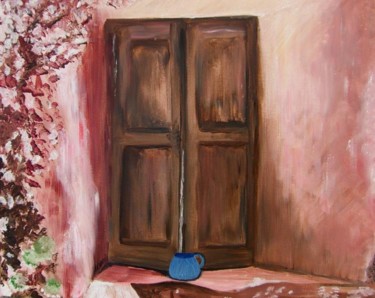Painting titled "Pendant la sieste" by Dany Champeme, Original Artwork, Oil