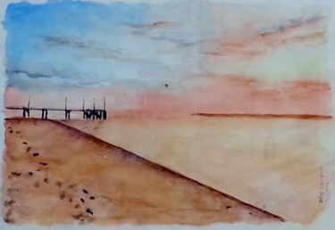 Painting titled "A 24 - SERENITE" by Dany Champeme, Original Artwork, Watercolor