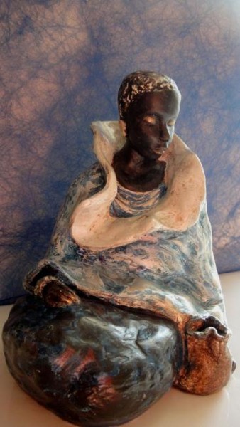 Sculpture intitulée "Malika" par Danielle Benotto, Œuvre d'art originale, Terre cuite