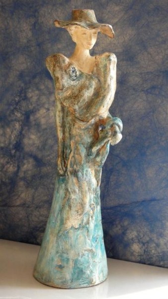 Sculpture titled "Rita" by Danielle Benotto, Original Artwork, Terra cotta