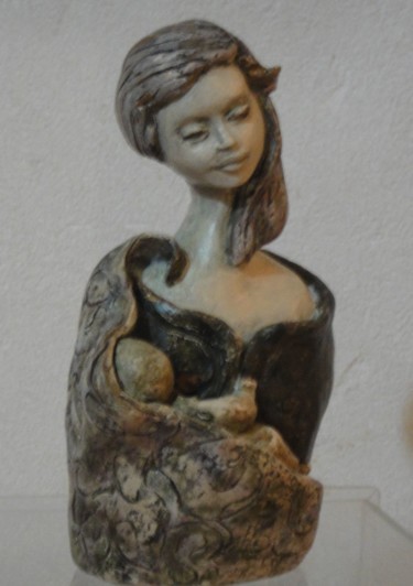 Sculpture intitulée "Petite mère" par Danielle Benotto, Œuvre d'art originale