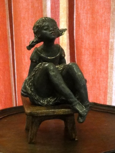 Sculpture intitulée "Lili ballerine sur…" par Danielle Benotto, Œuvre d'art originale, Céramique