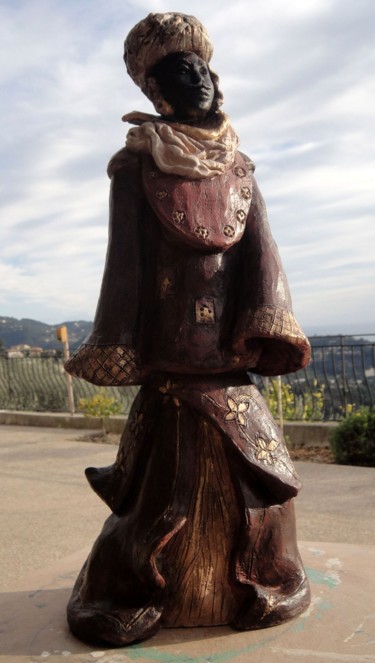 Sculpture titled "Lian" by Danielle Benotto, Original Artwork, Terra cotta