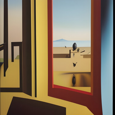 Digitale Kunst mit dem Titel "Outside my Window #3" von Danyel Carinzia, Original-Kunstwerk, Digitale Malerei