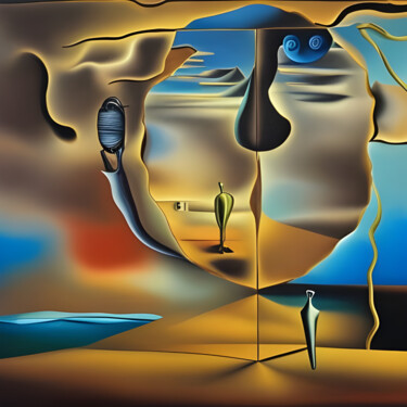 Digitale Kunst mit dem Titel "Fragmented World #4" von Danyel Carinzia, Original-Kunstwerk, Digitale Malerei