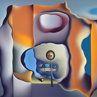 Digitale Kunst mit dem Titel "Fragmented World #5" von Danyel Carinzia, Original-Kunstwerk, Digitale Malerei