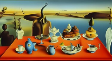 Arts numériques intitulée "L'ora del Tè" par Danyel Carinzia, Œuvre d'art originale, Peinture numérique