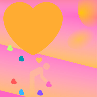 Digitale Kunst mit dem Titel "Cuore" von Danyel Carinzia, Original-Kunstwerk, Digitale Malerei