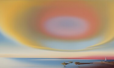 Digitale Kunst getiteld "Occhio nel Cielo" door Danyel Carinzia, Origineel Kunstwerk, Digitaal Schilderwerk