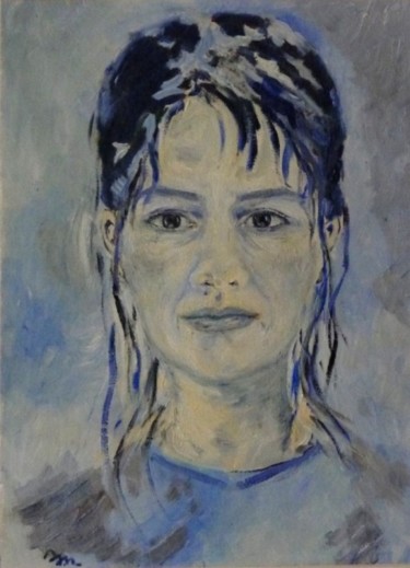 Peinture intitulée "#24 - Autoportrait" par Dany Mangion, Œuvre d'art originale