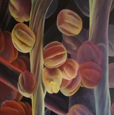 Painting titled "pollen" by Dany Masson, Original Artwork, Acrylic