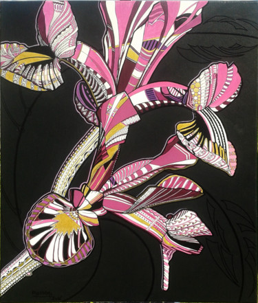 Painting titled "Iris" by Dany Masson, Original Artwork, Acrylic