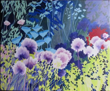 Painting titled "ail violet" by Dany Masson, Original Artwork