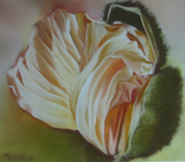 Malerei mit dem Titel "bouton-coquillage" von Dany Masson, Original-Kunstwerk, Pastell