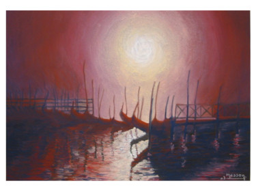 Peinture intitulée "lagune.jpg" par Dany Masson, Œuvre d'art originale, Pastel