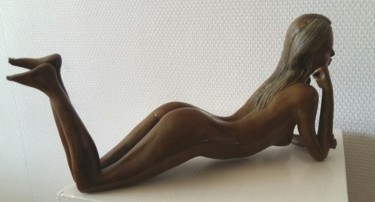 Skulptur mit dem Titel ""INGENUE" - Bronze" von Danielle Servey, Original-Kunstwerk, Bronze