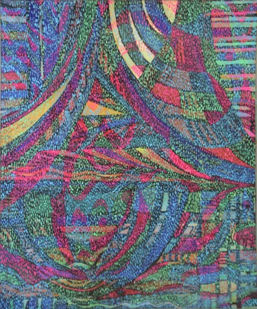 Ζωγραφική με τίτλο "The MESOZOIC. Twili…" από Анатолий Жамойдо, Αυθεντικά έργα τέχνης, Γκουάς