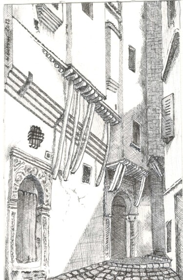 Drawing titled "la casbah d'Alger.…" by Daoud Mansour (lumiart), Original Artwork, Ink