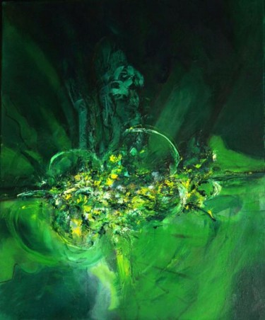 Peinture intitulée "cyme" par Dapindji, Œuvre d'art originale, Huile