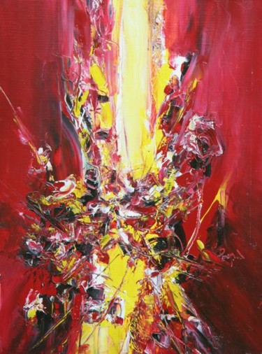 Peinture intitulée "explosion 1" par Dapindji, Œuvre d'art originale, Huile