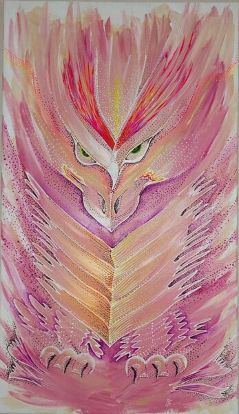 Painting titled "Phoenix" by Daria Belykh, Original Artwork, Acrylic