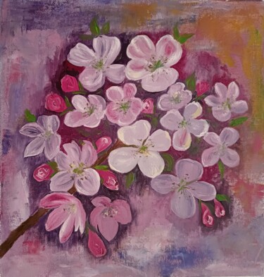 Картина под названием "Цветочный букет" - Дарья Бондаренко, Подлинное произведение искусства, Масло