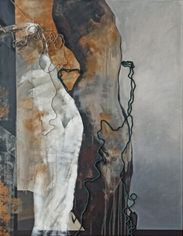 Картина под названием "серия " Женское" 2" - Дарья Мазур, Подлинное произведение искусства, Темпера Установлен на Деревянная…