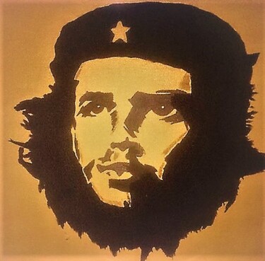 Painting titled "Che Guevara" by Daravuth Kyphat, Original Artwork, Acrylic