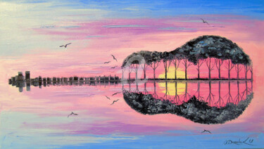 Pintura titulada "Guitar" por Olha, Obra de arte original, Oleo