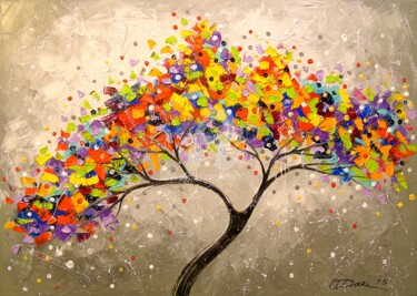 Painting titled "Desire tree" by Olha, Original Artwork, Oil