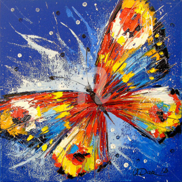 Pintura intitulada "Butterfly" por Olha, Obras de arte originais, Óleo