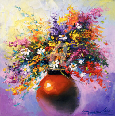Malerei mit dem Titel "Bouquet  of  summer…" von Olha, Original-Kunstwerk, Öl