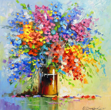 Painting titled "Bouquet  of  wild…" by Olha, Original Artwork, Oil