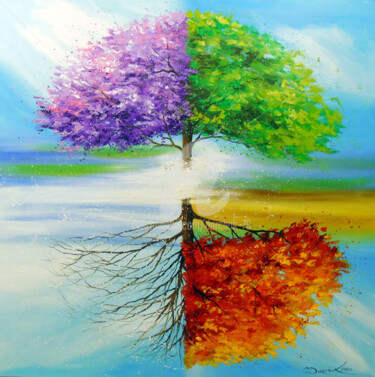 Painting titled "Tree of life" by Olha, Original Artwork, Oil