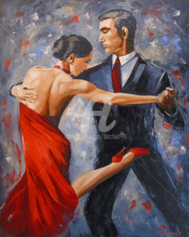 Painting titled "Argentine tango" by Olha, Original Artwork, Oil